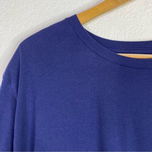 Patagonia Navy Blue Logo Slim Fit 100% Organic Responsibili T-Shirt - Picture 3 of 5